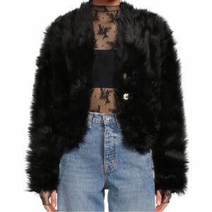 We the Free All Night Cropped Jacket in Black Size L